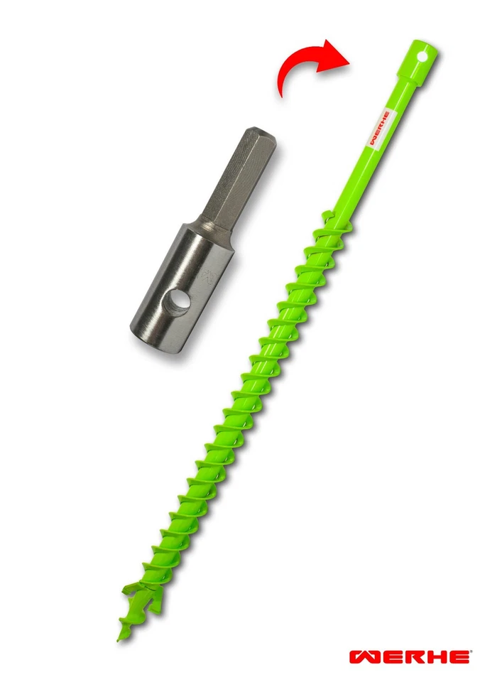 40mm Doppelwelle Erdbohrer HEX Adapter Erdlochbohrer Pfahlbohrer Bohrer - Bild 1 von 4