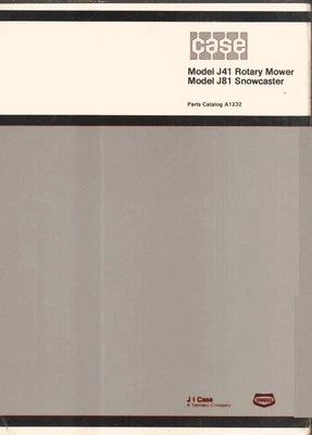 Case J 41 Rotary Mower J 81 Snowcaster Parts Manual - Image 1 of 4
