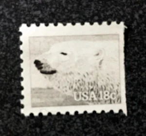USA1981 #1885 18c American Wildlife - Polar Bear - Single From Booklet - Picture 1 of 1