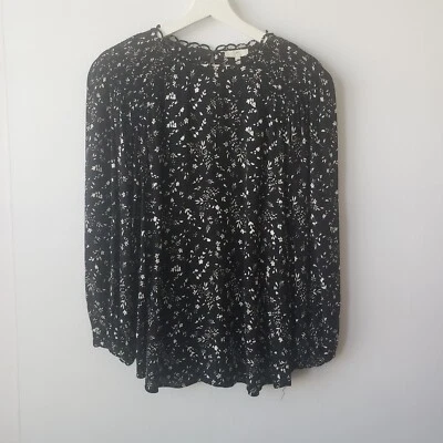 Joie Mujer Lissane Estampado Floral Top Talla L Manga Larga Foto 1 de 4