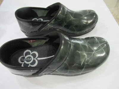 Zapatos Sanita para mujer profesionales de enfermería/zuecos grises/blancos sin cordones talla EE. UU. 6--6,5 Foto 1 de 4