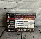Lot Of 9 Ps2 Games Guitar Hero 80’s Top Spin IHRA ATV Call Of Duty Tiger Woods
