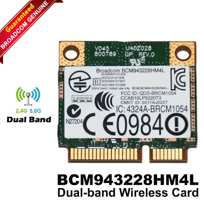 Dell E6520 E6420 E5520 Doble Banda WIRELESS-N WIFI TARJETA BCM943228HM4L 1JKGC Foto 1 de 4