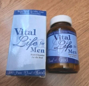 Vital Life for Men Scripture Bible Verses for Men Vitamins of Soul in a Bottle 1 - Picture 1 of 9