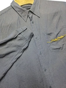 Pelle Pelle Marc Buchanan Men XXL Button Down Long Sleeve Logo Blue Shirt - Picture 1 of 8