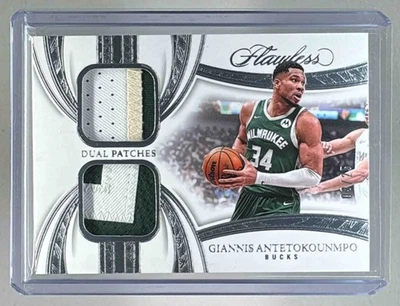 Giannis Antetokounmpo 2024 Panini Flawless Dual GU Patch /25 - Image 1 of 3