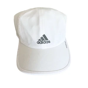 Adidas Aeroready Strapback Hat White One Size Adjustable 3 Stripes Logo - Picture 1 of 5