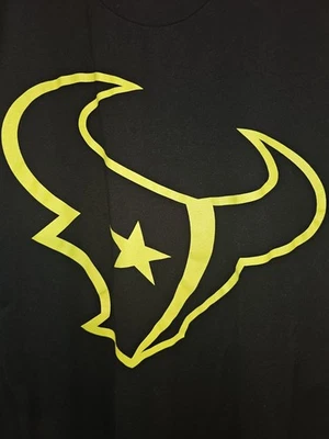 Camiseta Houston Texans Estilo Antiguo Grande Para Hombre Negra Gráfico Logo NFL Foto 1 de 4