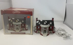 Vintage 1993 Lemax Dickensvale Collectibles Porcelain Brick Mansion W/ Light - Picture 1 of 5