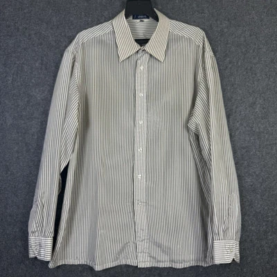 Vintage Givenchy for Chesa Men’s XL Long Sleeve Button Up Shirt White W/ Stripes - Image 1 of 4