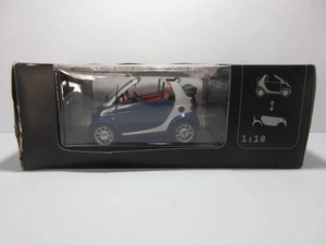 1/18 Smart Fortwo Coupe Cabrio Dealer Custom Makeover Diecast Car Blue Metallic - Picture 1 of 10