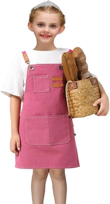 Delantales para niños herramienta ajustable impermeable para cocinar pintura jardinero delantal de lona Foto 1 de 4