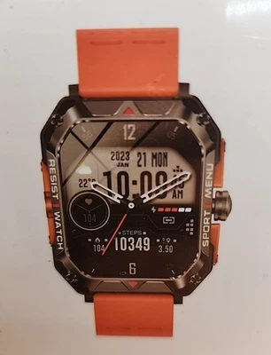 NUEVO RELOJ INTELIGENTE NARANJA CORREA SILICONA B4 Foto 1 de 2