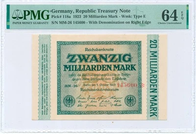 Germany 20 Milliarden - Billion - Mark 1923, P.118a_PMG 64 EPQ - Image 1 of 2
