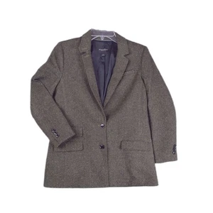 Banana Republic Blazer Hacking Jacket Olive Green Tweed Wool Silk Blend  4 - Picture 1 of 10