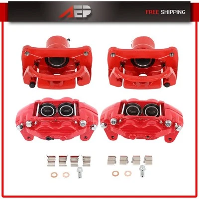 Disc Brake Calipers w/ Bracket Front Rear For Toyota Tundra 2007 2008 2009-2015 Foto 1 de 4