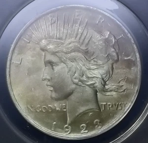 Dólar de plata Peace 1923-P $1 como nuevo 62 tonificado - Imagen 1 de 4