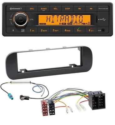 Continental MP3 Bluetooth AUX USB Autoradio für Fiat Panda (ab 2012) - schwarz - Bild 1 von 4