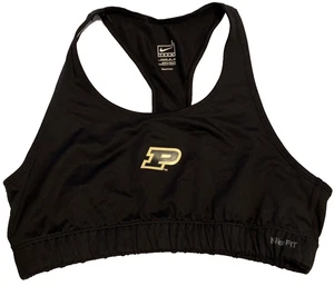 Nike Team Fit-Dri Purdue Boilermakers Schwarz L Racerback Sport BH Logo P Swoosh - Bild 1 von 17