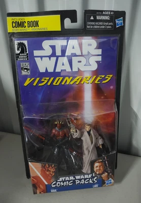 Darth Maul & Owen Lars SDCC STAR WARS Visionaries Comic Packs NEW MOC #2 - Image 1 of 2