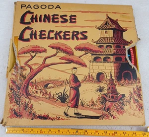 Pagode Chinese Checkers Woodhaven Metal Stamping Company 655 Vintage komplett - Bild 1 von 24