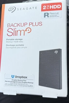 Seagate Backup Plus Slim 2TB External USB 3.0 Portable Hard Drive -BRAND NEW - Image 1 of 4
