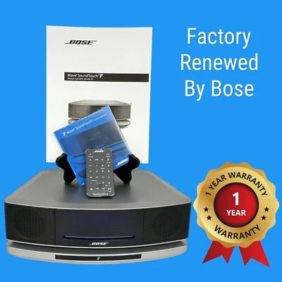 ✅ PERFECT - FACTORY RENEWED Bose Wave SoundTouch Music System IV Platinum Silver - Image 1 of 4