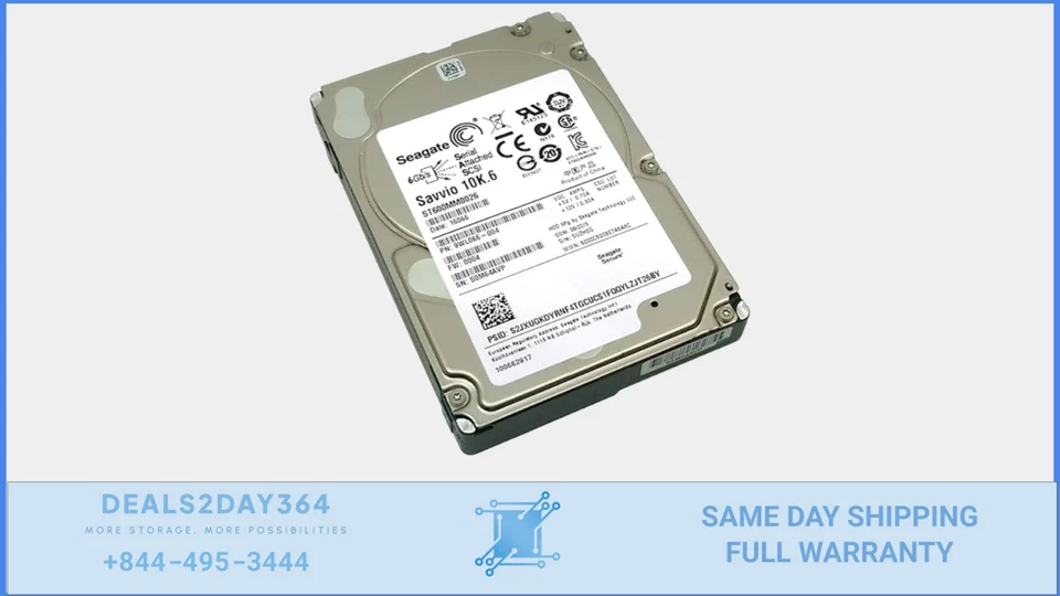 ST600MM0026 Seagate SAVVIO 10K.6 600GB 10000RPM 6Gbps 2.5" SAS HDD Hard Drive - Image 1 of 2
