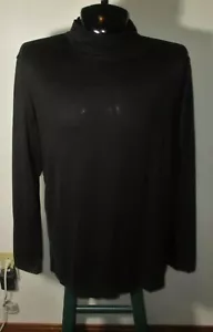 Men's KINGBEGA Black Long Sleeve Mock Neck Shirt Size L NWT - Picture 1 of 6