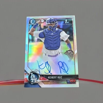 KEIBERT RUIZ 2018 BOWMAN CHROME CPA-KR REFRACTOR 1ST AUTO 60/499 Nationals - Image 1 of 2