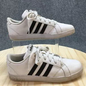 Adidas Shoes Youth 6 Cloudfoam Casual Sneakers AW4299 White Leather Low Top - Picture 1 of 18