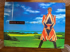 Póster promocional David Bowie 1997 Earthling esquina daños por agua visibles en la parte posterior - Imagen 1 de 5