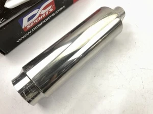 Dc Sport EX-5012 Stainless Steel Muffler With Polished Tip 2" Inlet 4" Outlet - Picture 1 of 5