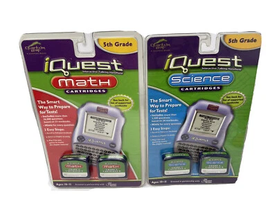 New iQuest Quantum Leap Cartridges 5th Grade Math and Science  LeapFrog - Image 1 of 4