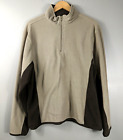 Men's NORDIC TRACK Beige MicroFleece Jacket Pullover, Thin Ultra Soft, L/G