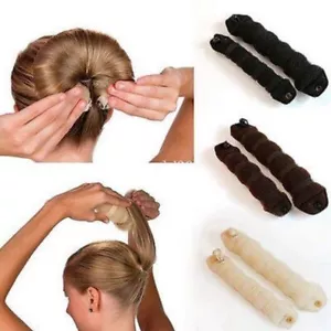 Anello nodo Dutt nodi per capelli aiuto acconciatura Hair Bun ciambella volumizing scrunchie - Foto 1 di 10