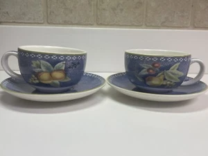 Mottahedeh Apples, Berries, and Cherries Cup and Saucer Sets - Picture 1 of 7