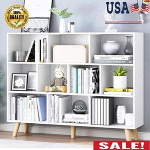 Wooden Open Shelf Bookcase 3-Tier Standing Display Cabinet Rack Bookshelf HOT - Picture 1 of 7