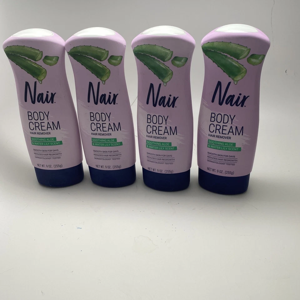 4x Nair Hair Removal Body Cream with Soothing Aloe 9oz Each. Lot of 4 New - Image 1 of 1