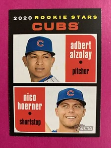 🐶 2020 Topps Heritage Adbert Alzolay / Nico Hoerner RC #121 Cubs - Picture 1 of 2