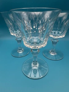 Set (4) Water Goblet Glasses 6-3/8" Marked Baccarat "Piccadilly" cut crystal - Picture 1 of 18
