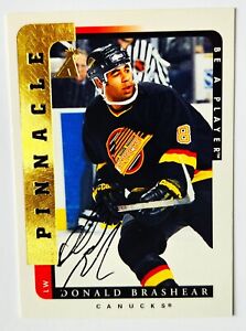 1996-97 DONALD BRASHEAR Pinnacle Be A Player autographed card. NM-M