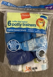 Hanes Toddler Boys Potty Trainer Boxer Briefs Tagless 6 Pair Boys Size 2T/3TNEW - Picture 1 of 1
