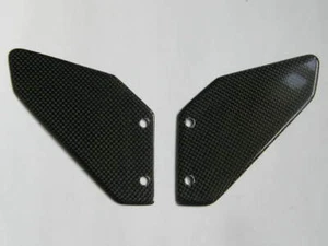CARBON FIBRE Heel Plates Aprilia RSV RSVR Mille Tuono Gen 2 2004 on - Picture 1 of 1