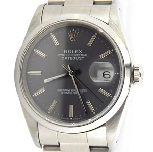 Rolex Datejust 16200 Orologio da uomo in acciaio inox con cinturino per ostriche quadrante grigio ardesia - Foto 1 di 9
