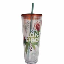 Starbucks Hawaii Aloha Vibes 24oz Venti Clear Plastic Cold Drink Tumbler Cup