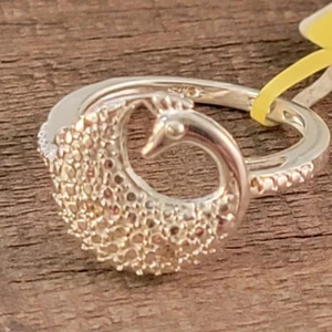 Neu Sterling stilisierter Pfau Ring - Bild 1 von 5
