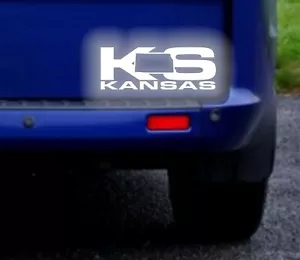 Kansas KS USA State Reflective Sticker Decal - Foto 1 di 2