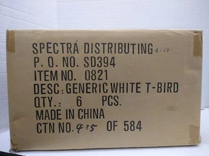 Revell #9003 CASE OF 6 PIECES -Solid White Thunderbird Stock Car 1/24 Sc Diecast - Picture 1 of 4