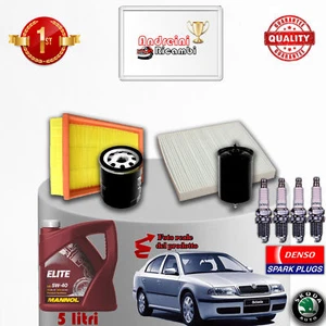 KIT TAGLIANDO FILTRI OLIO CANDELE SKODA OCTAVIA 1.6 75KW 102CV DAL 2007 -> - Imagen 1 de 2